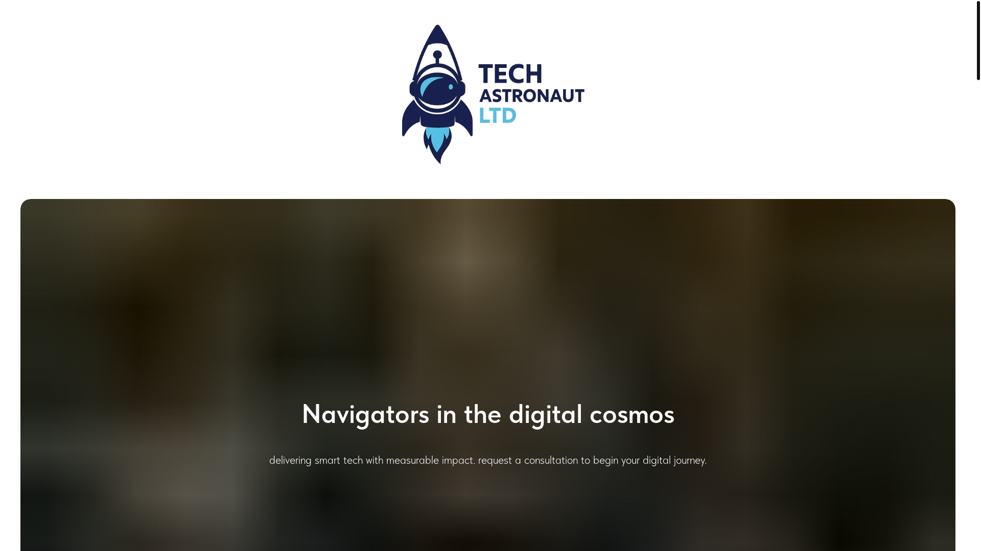 website screenshot of https://tech-astronaut.com/