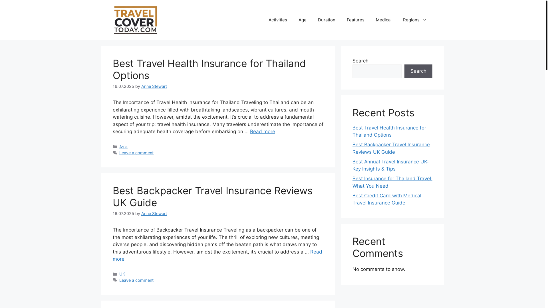 website screenshot of https://travelcovertoday.com/