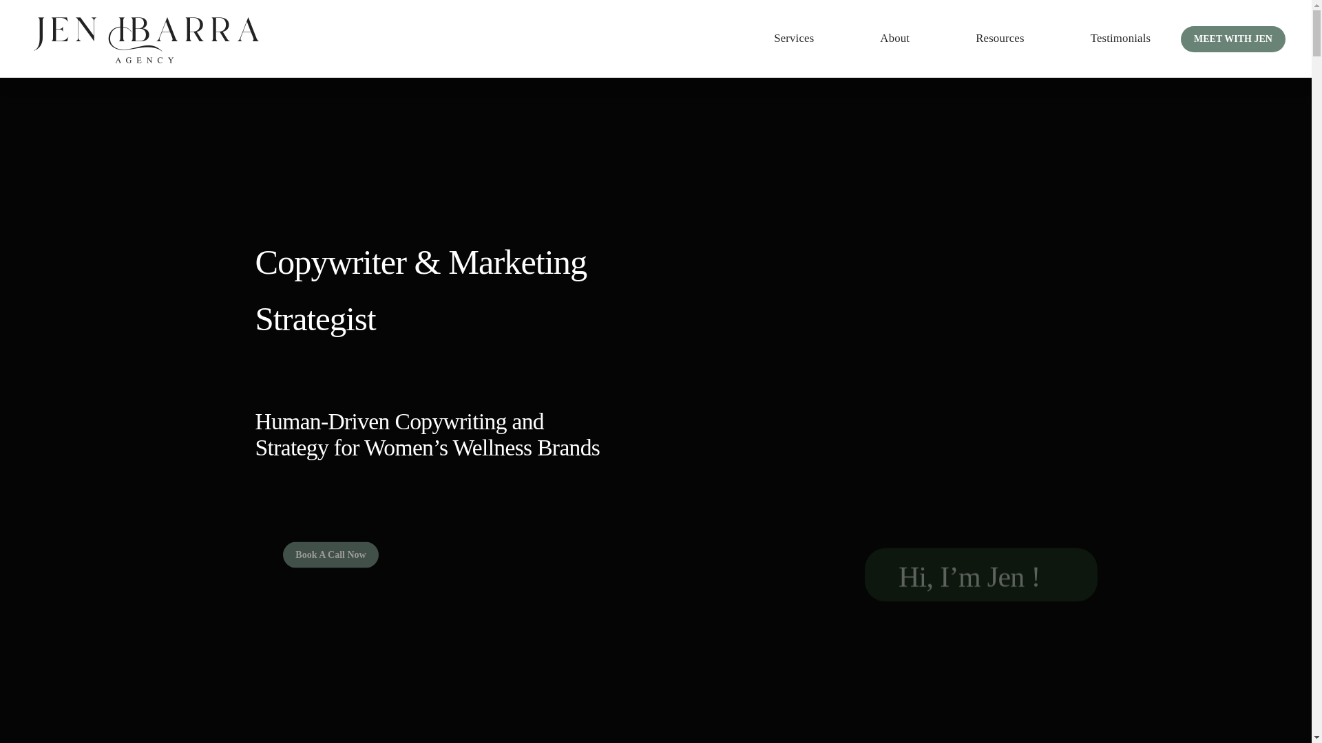 website screenshot of https://jenibarraagency.com/