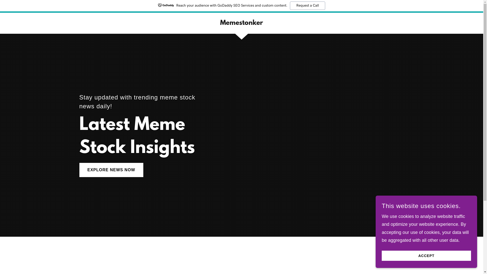 website screenshot of https://memestonker.com/