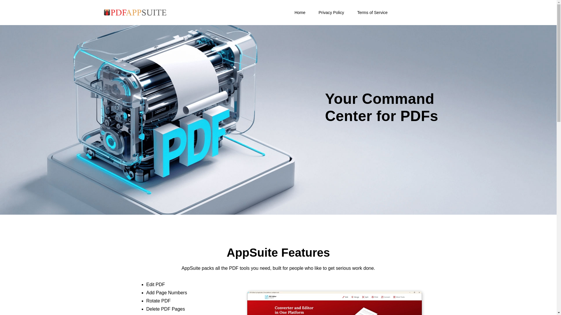 website screenshot of https://pdfappsuite.com/