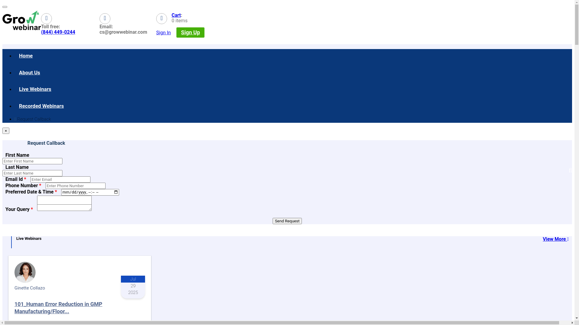 website screenshot of https://growwebinar.com/