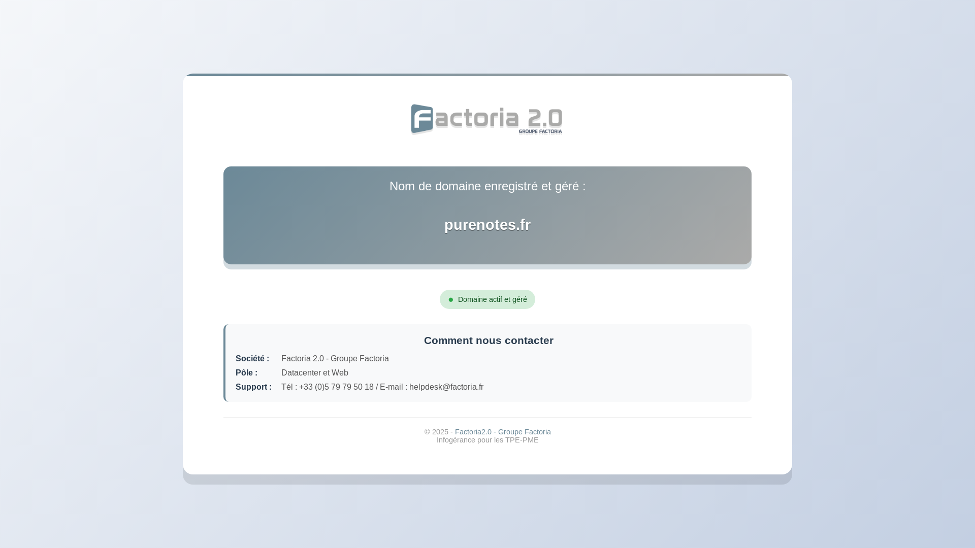 website screenshot of https://purenotes.fr/