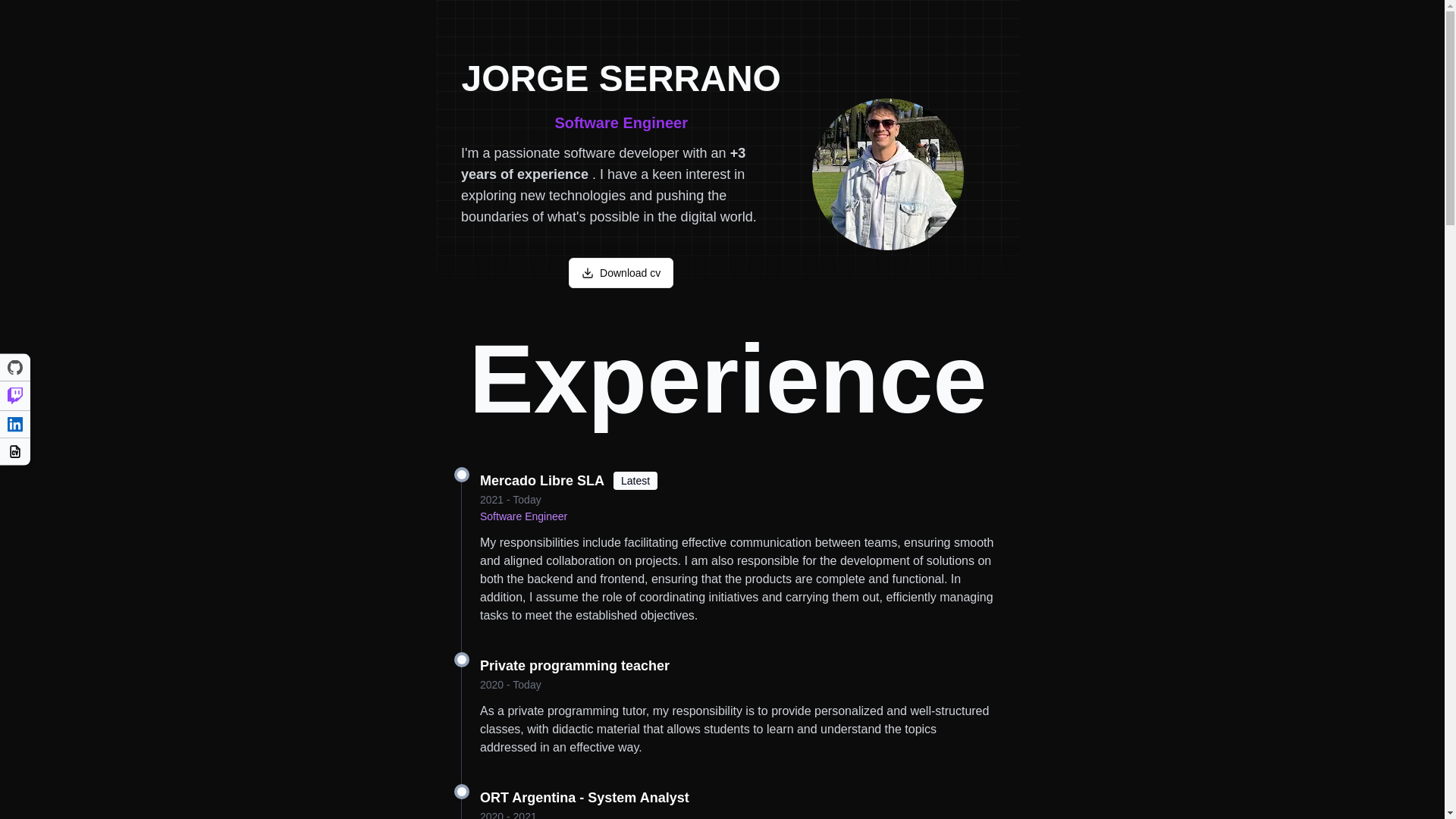 website screenshot of https://serranojorgev2.pages.dev/