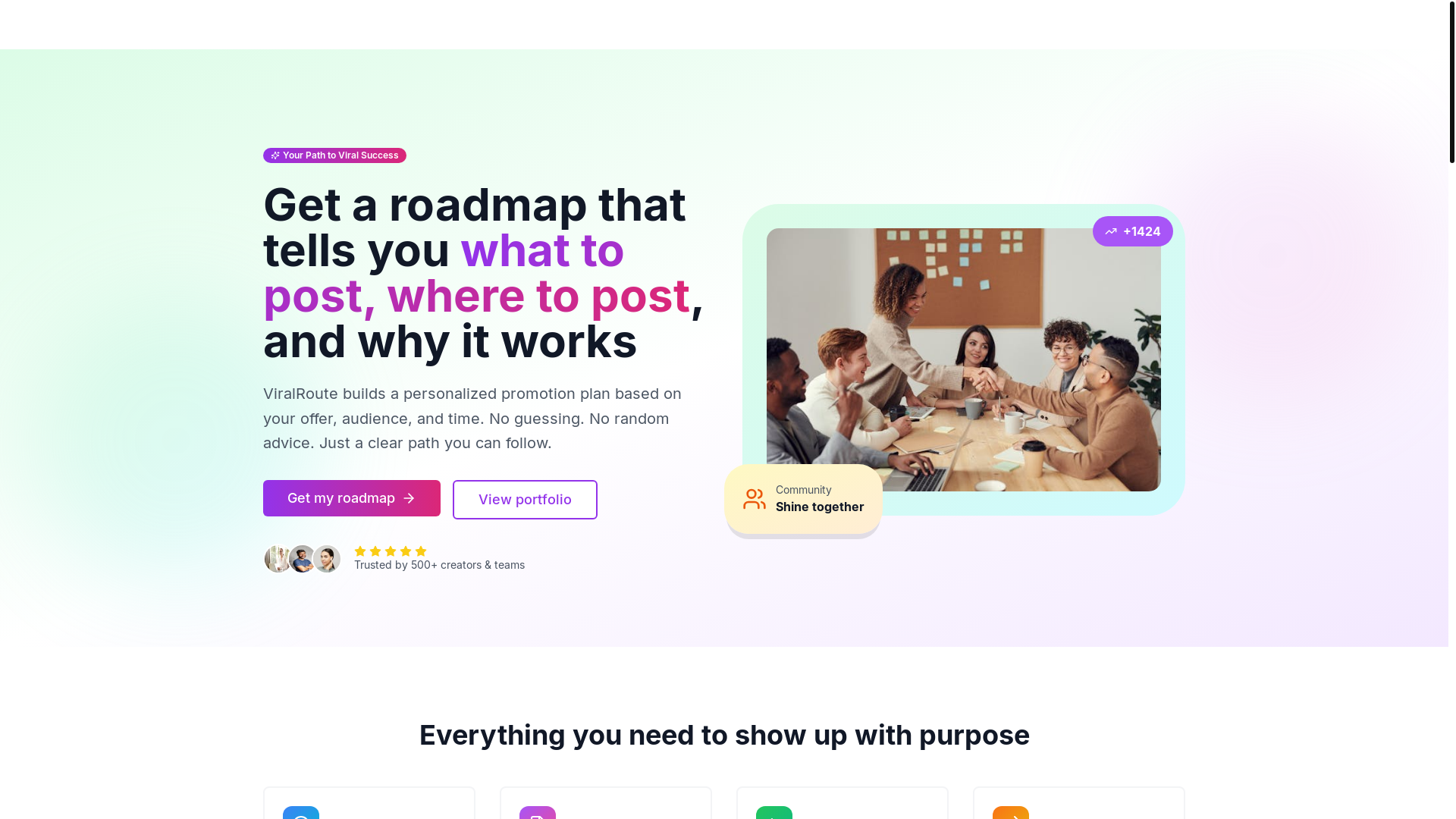website screenshot of https://viralroute.pro/