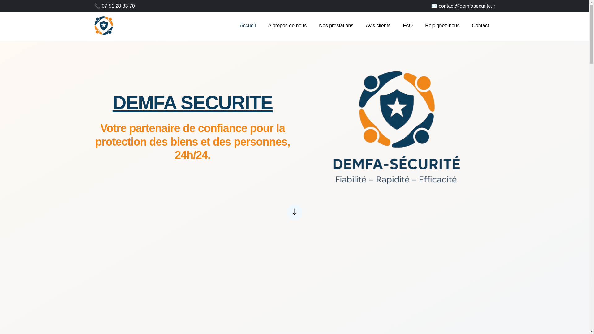 website screenshot of https://demfasecurite.fr/