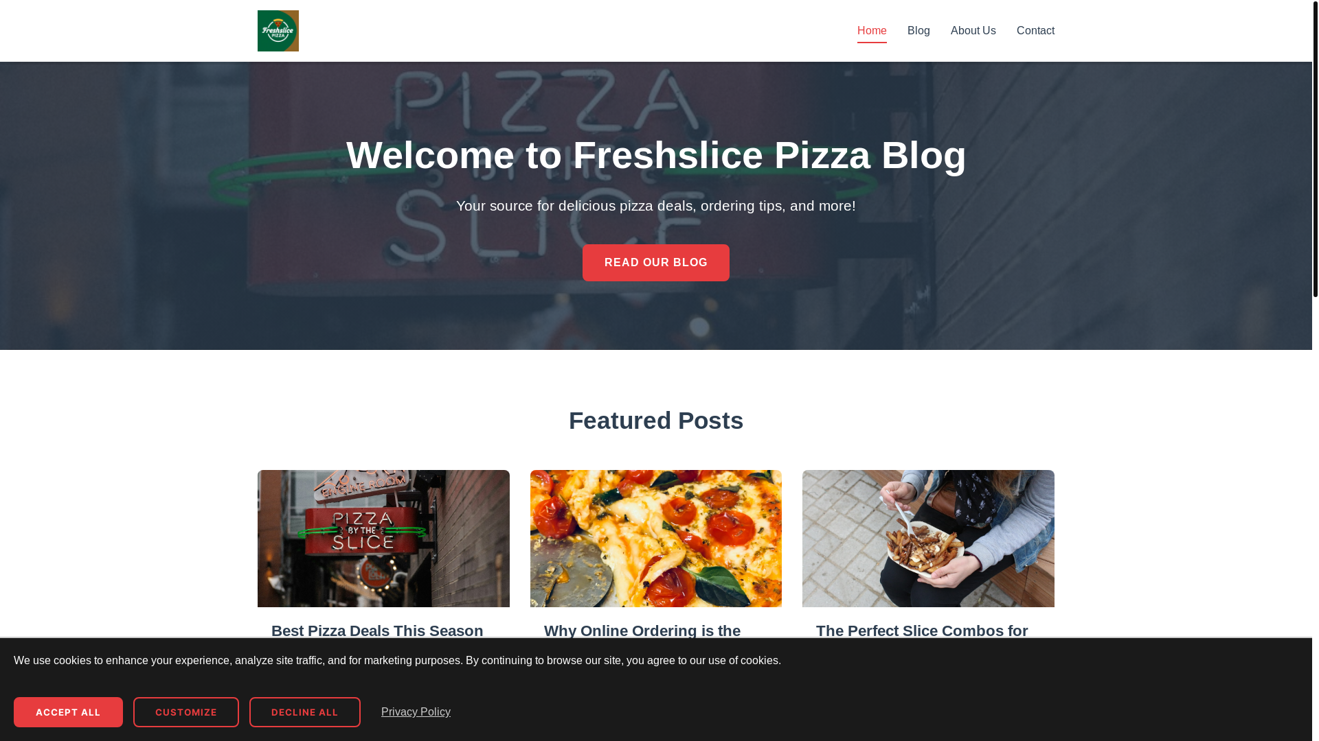 website screenshot of https://freshslicefood.rest/