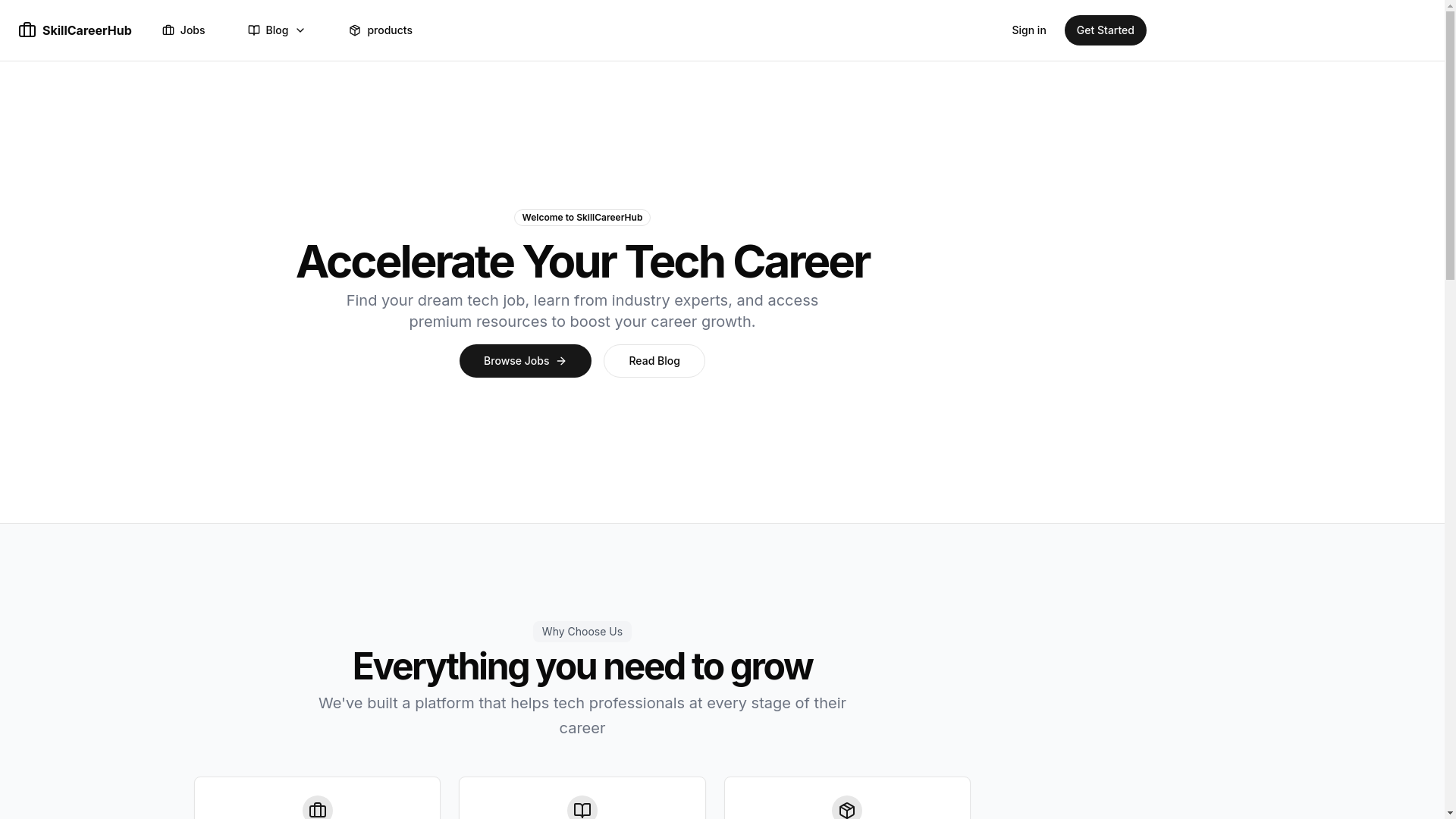 website screenshot of https://skillcareerhub.pages.dev/