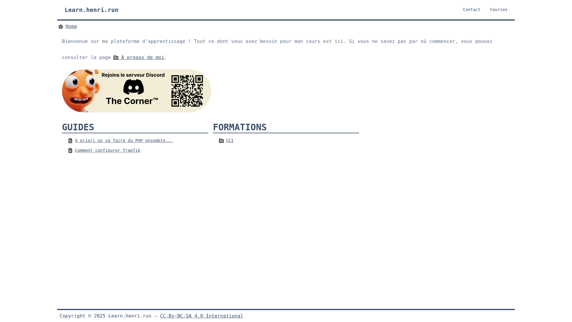website screenshot of https://learn-henri.pages.dev/