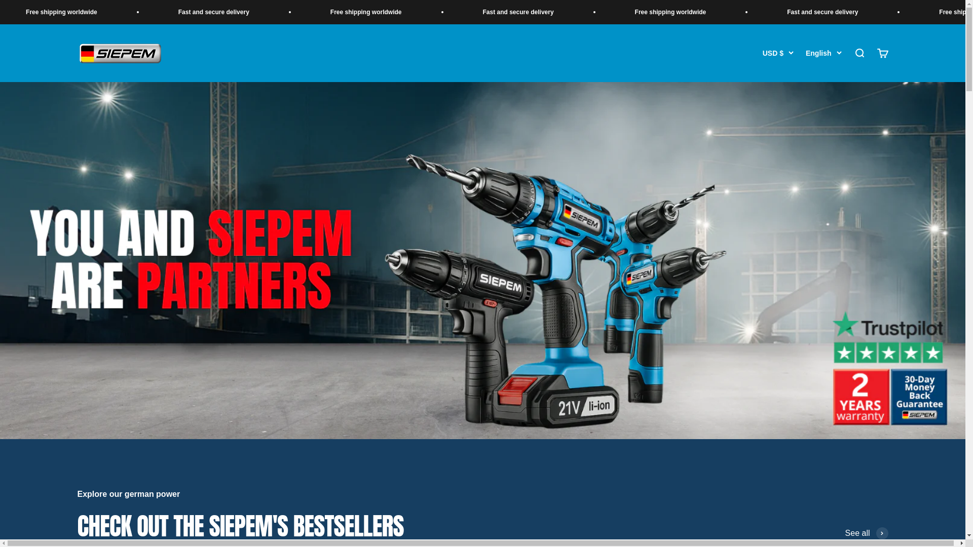 website screenshot of https://siepem.de/
