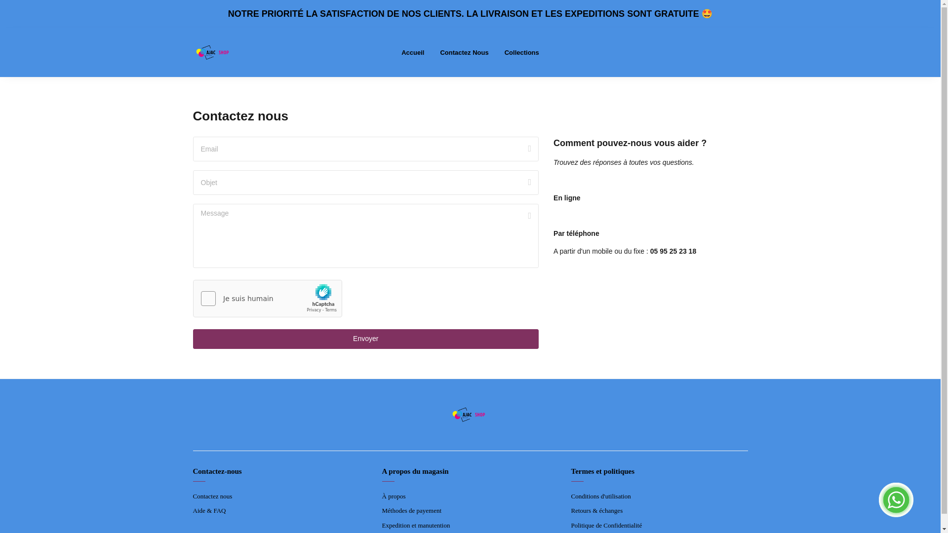 website screenshot of https://ajacshop.com/