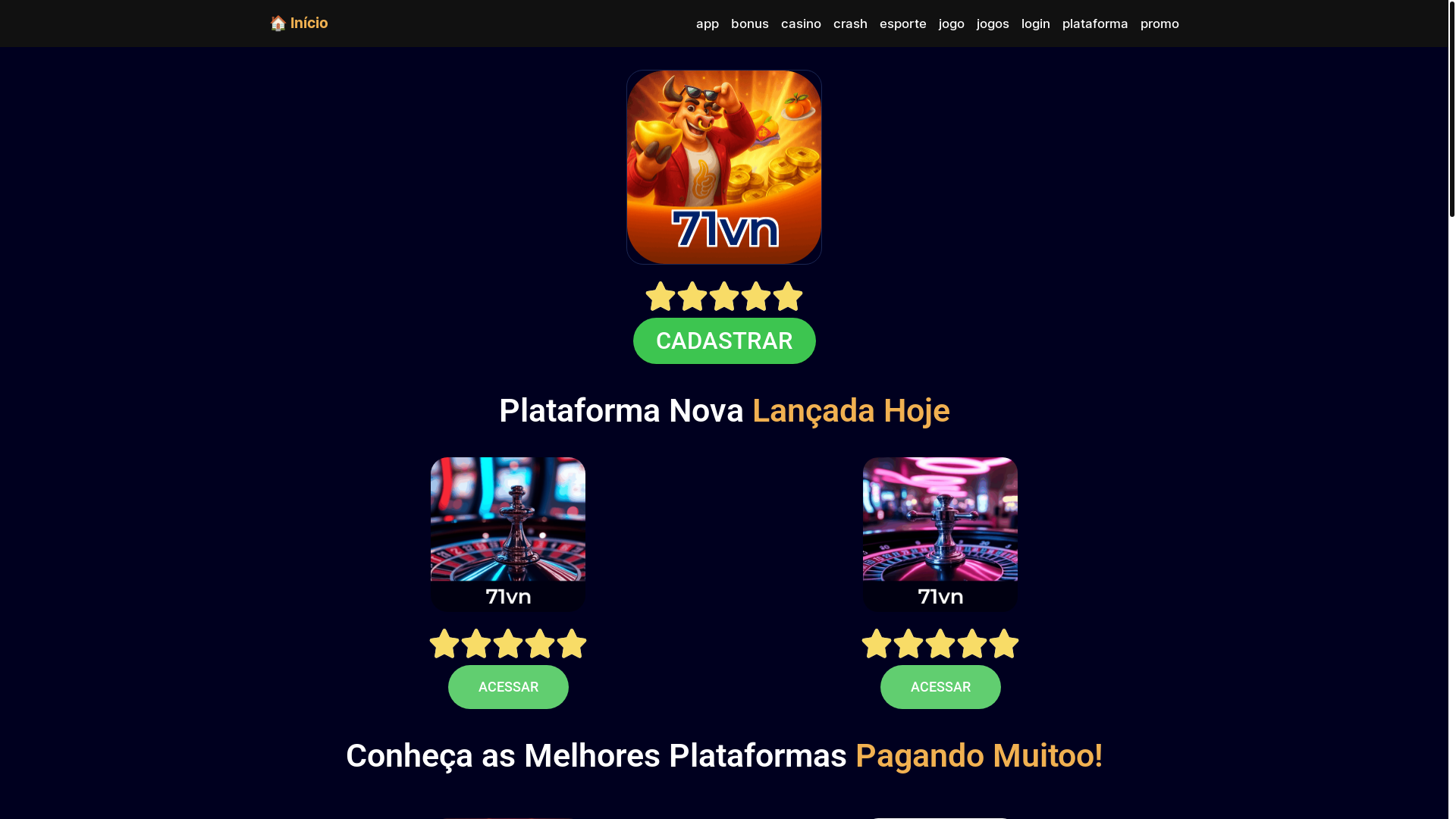 website screenshot of https://71vnb.com/