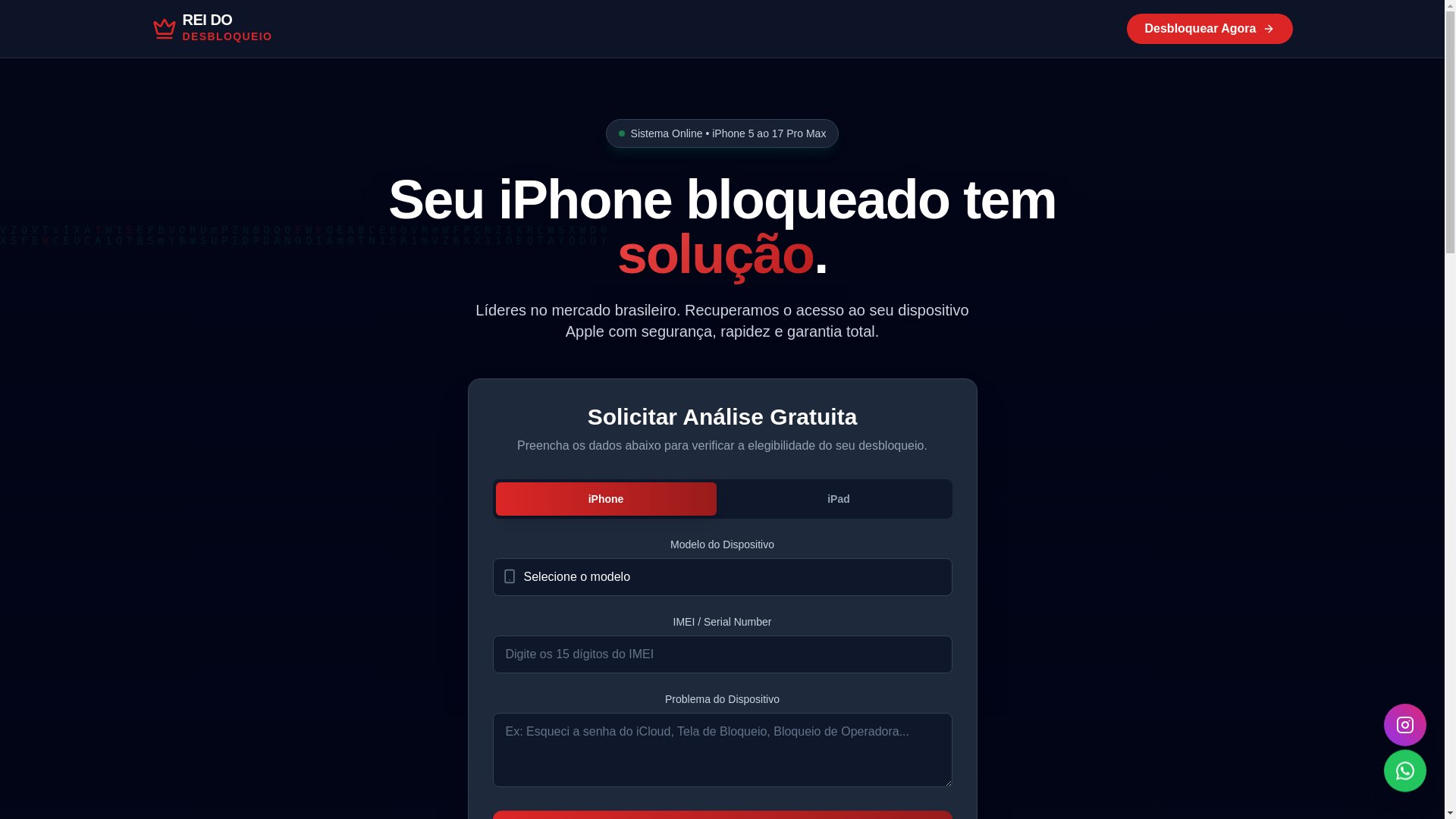 website screenshot of https://consultardesbloqueio.fun/