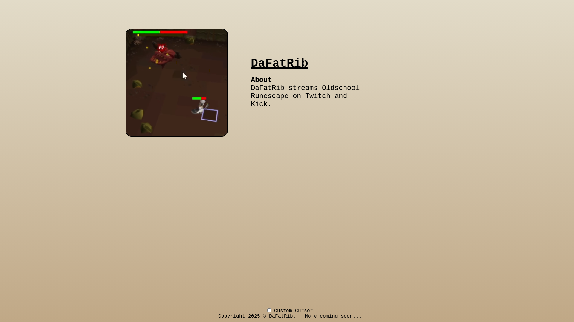 website screenshot of https://dafatrib.me/
