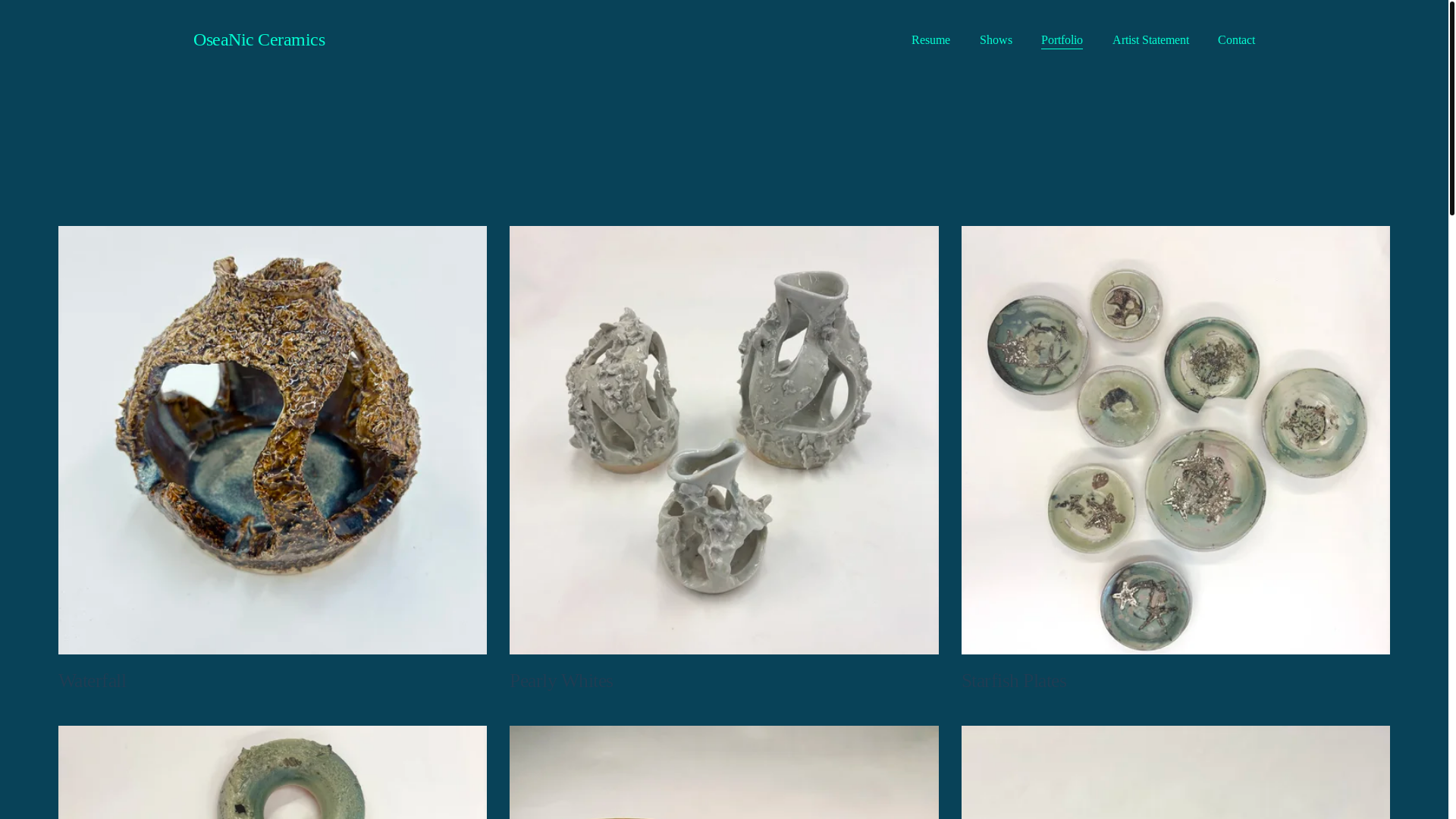 website screenshot of https://oseanicceramics.com/
