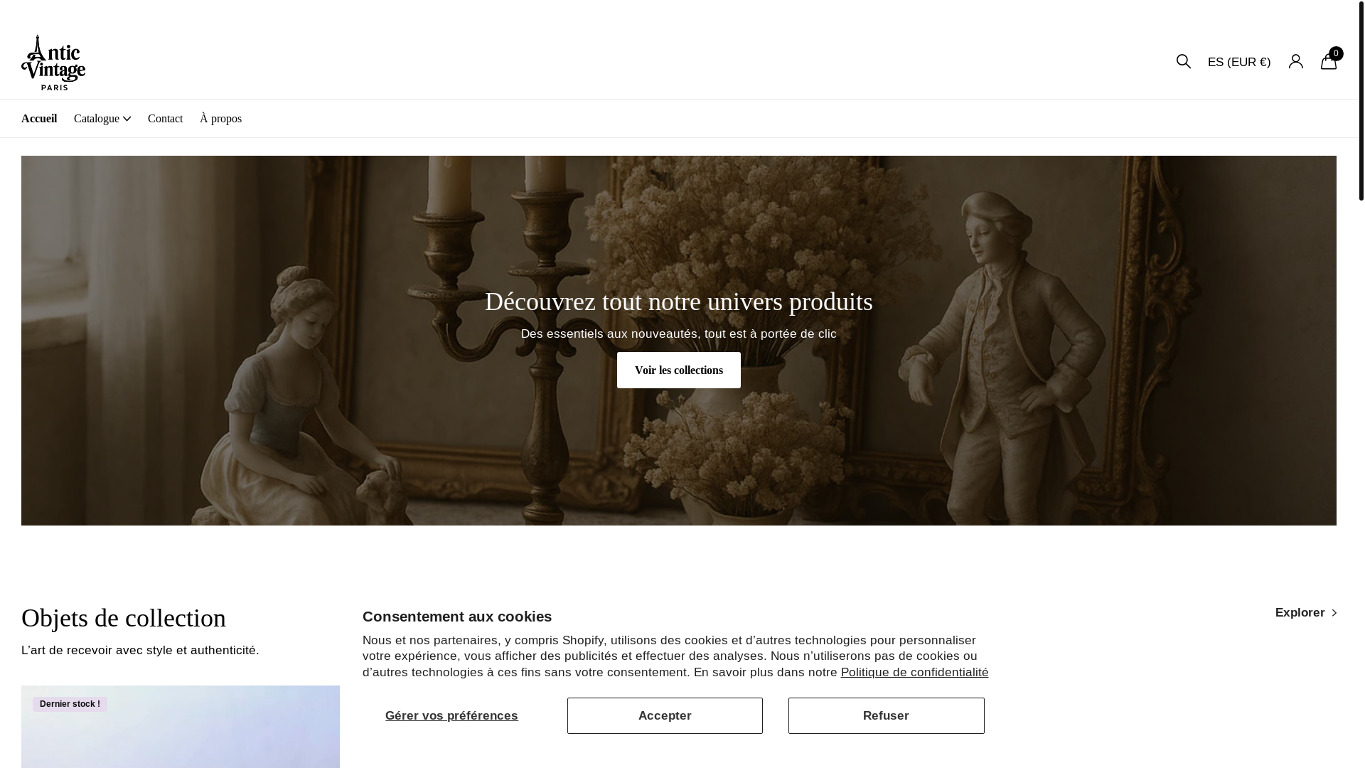 website screenshot of https://anticvintageparis.com/