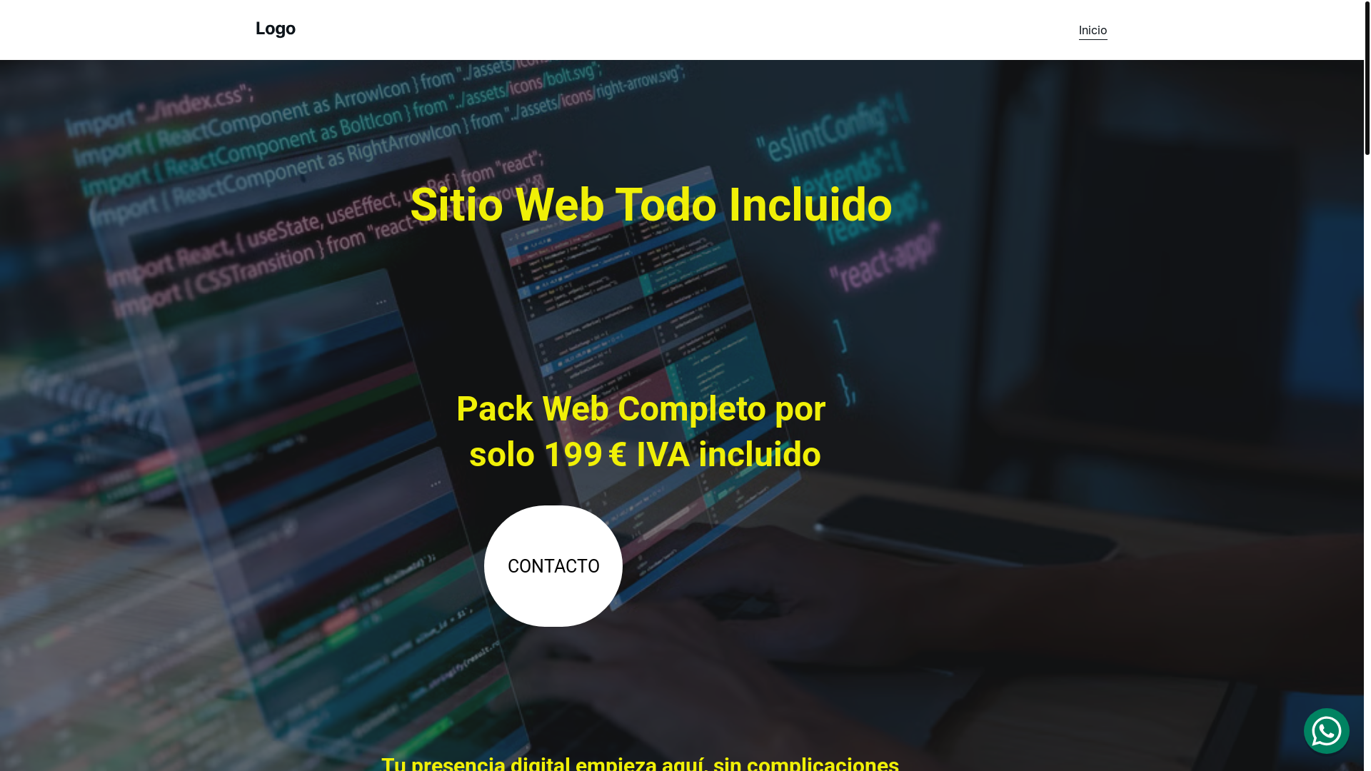 website screenshot of https://sitiowebtodoincluido.es/