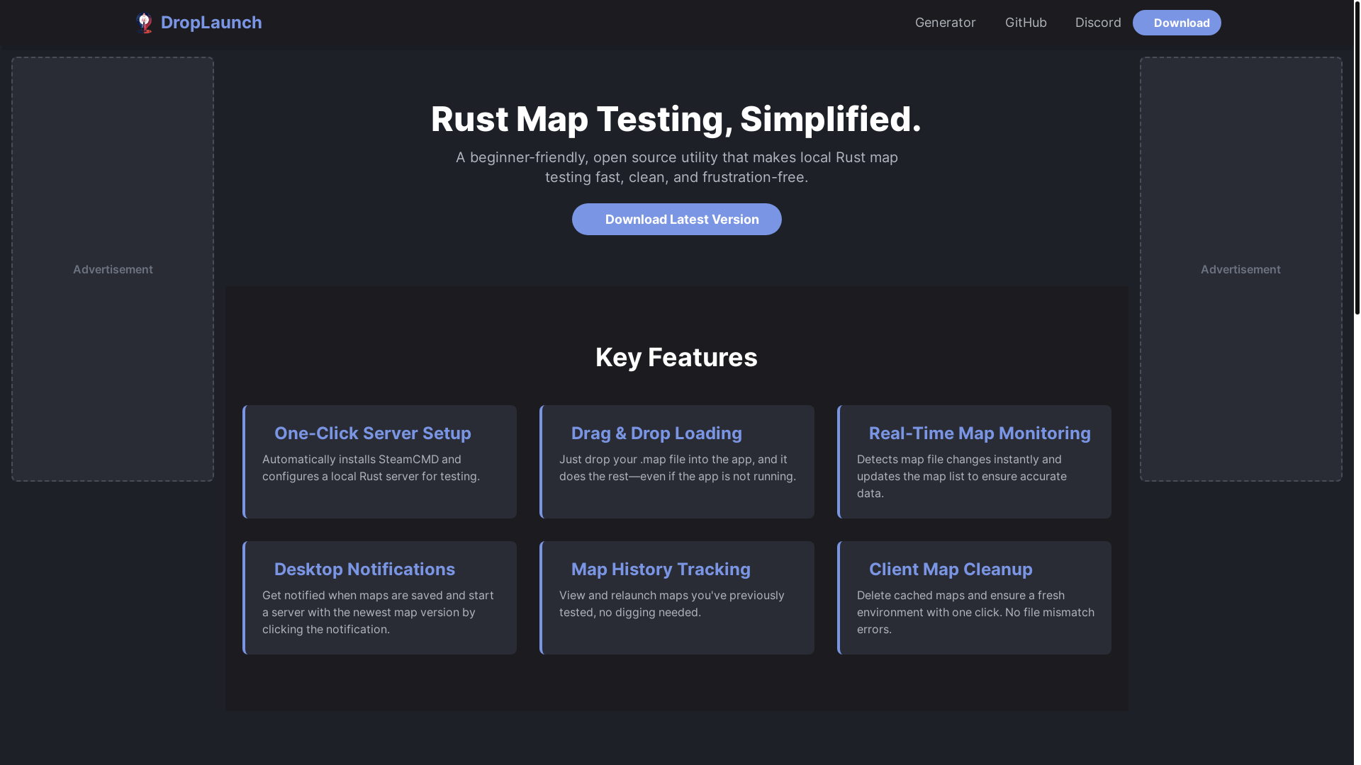 website screenshot of https://droplaunch-websitep.pages.dev/