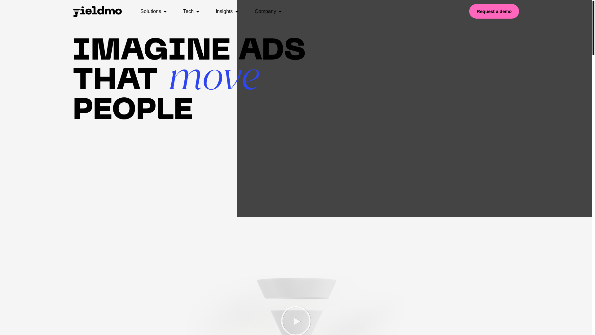 website screenshot of https://yieldmo.com