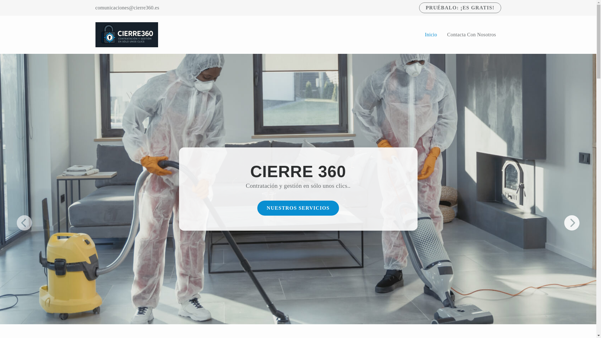 website screenshot of https://cierre360.es/