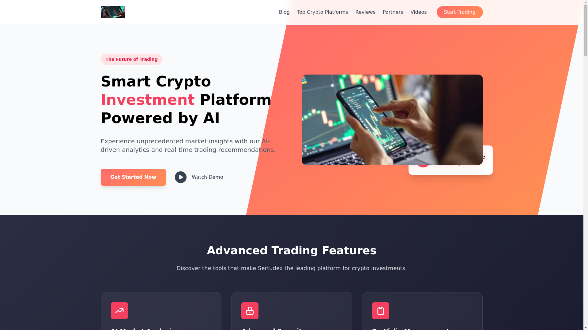 website screenshot of https://sertudexapp.top/