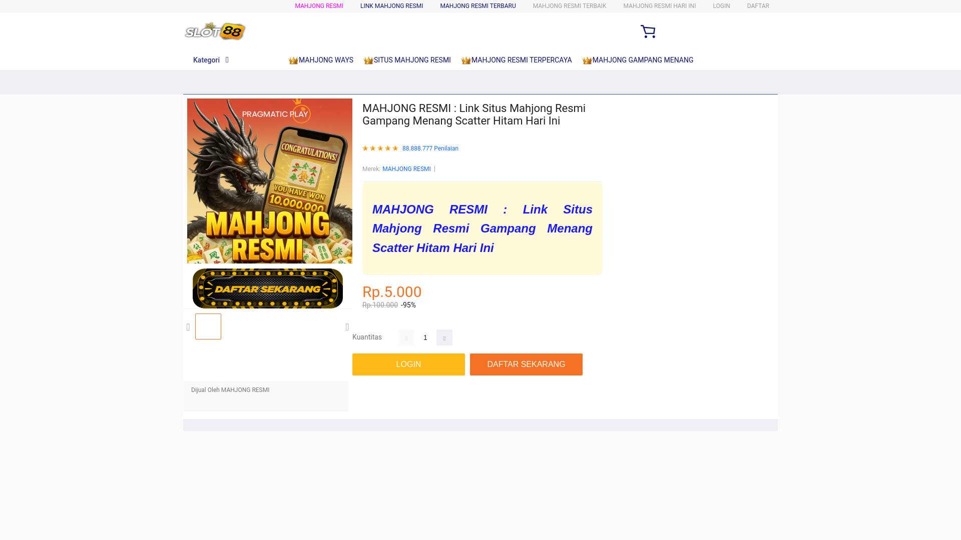 website screenshot of https://mahjongresmi.pages.dev/
