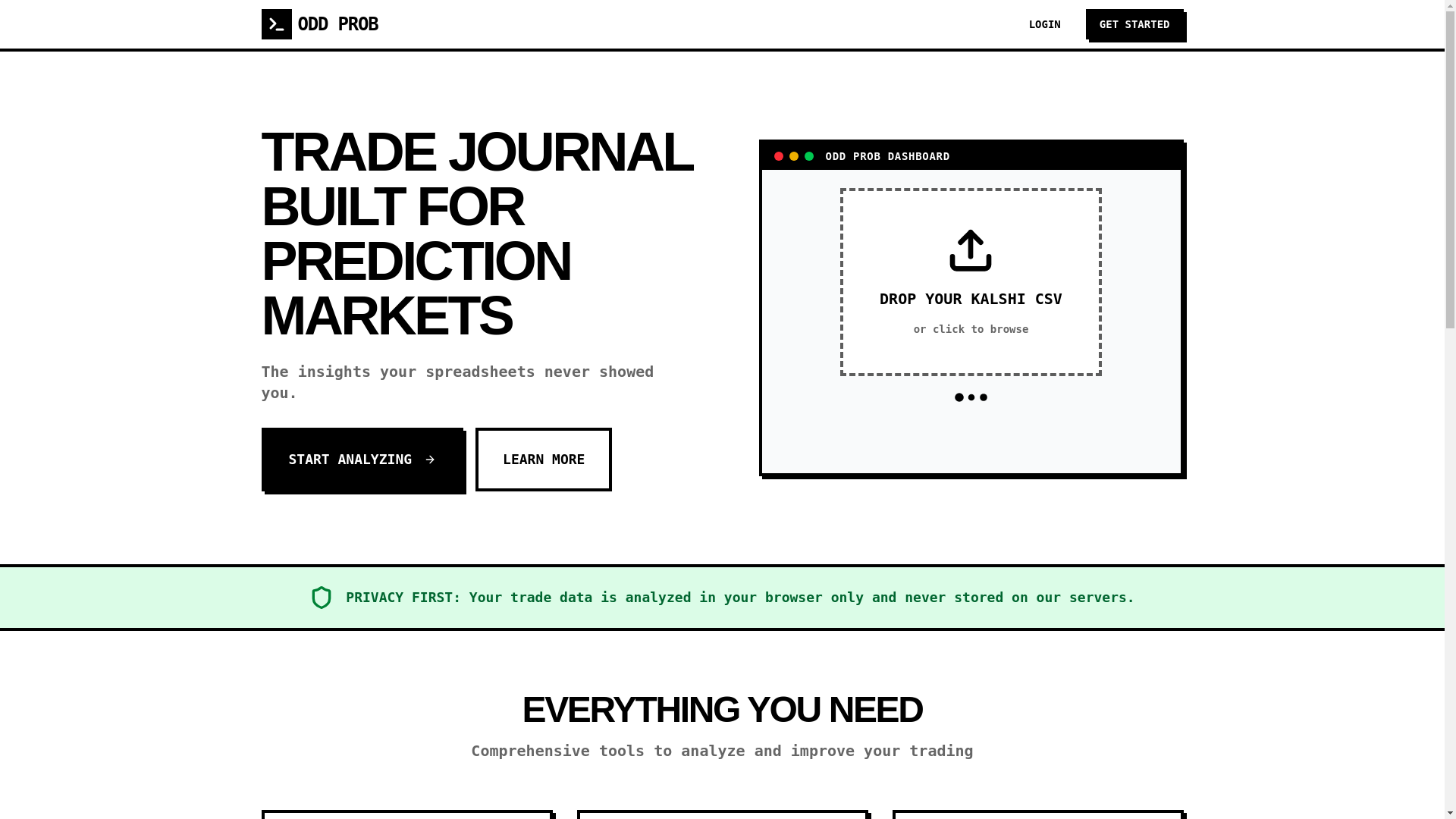 website screenshot of https://oddprob.com/