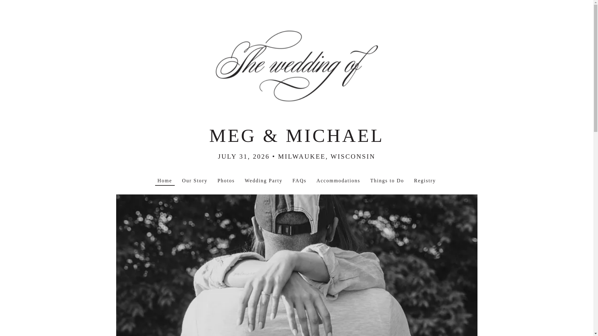 website screenshot of https://megandmichael.us/