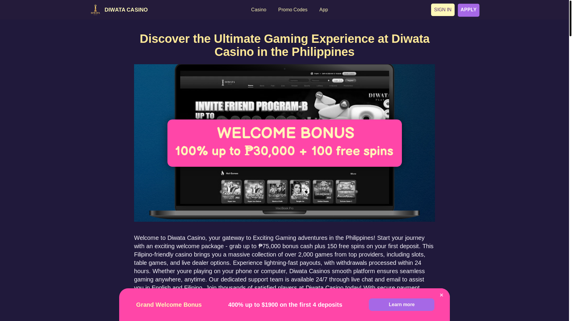 website screenshot of https://diwata-casino-com.pages.dev/
