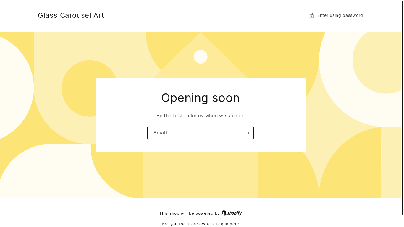 website screenshot of https://glasscarouselart.com/