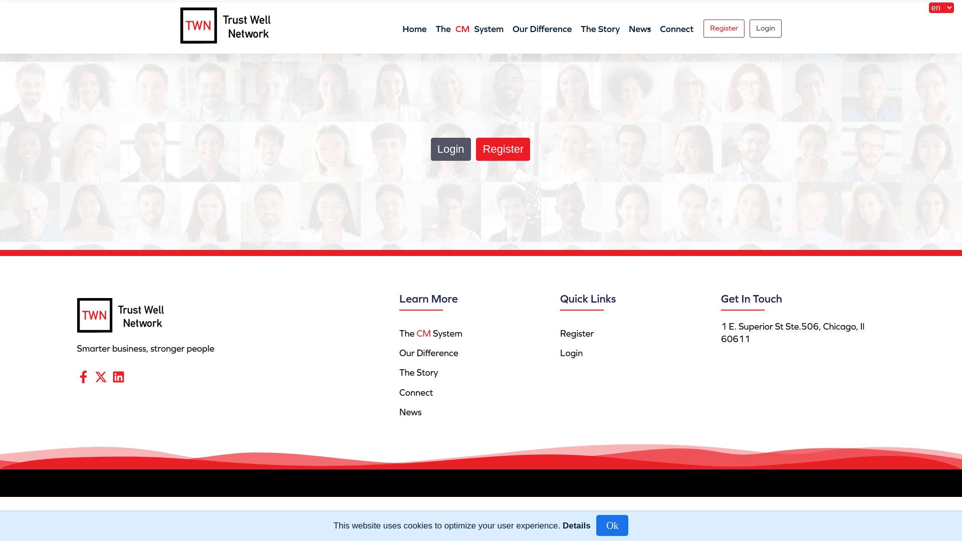 website screenshot of https://demo.trustwellnetwork.com/