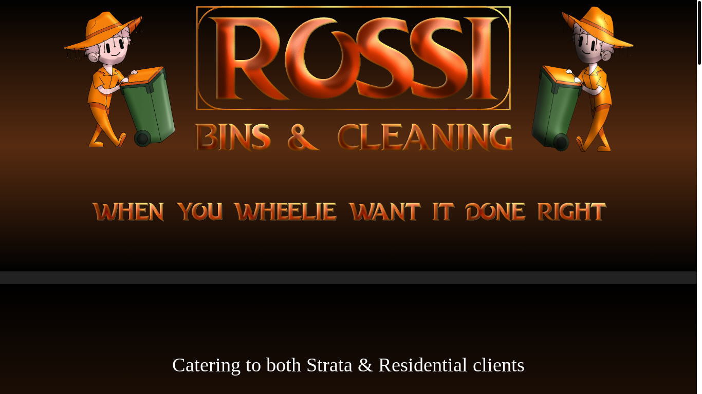 website screenshot of https://rossibins.online/