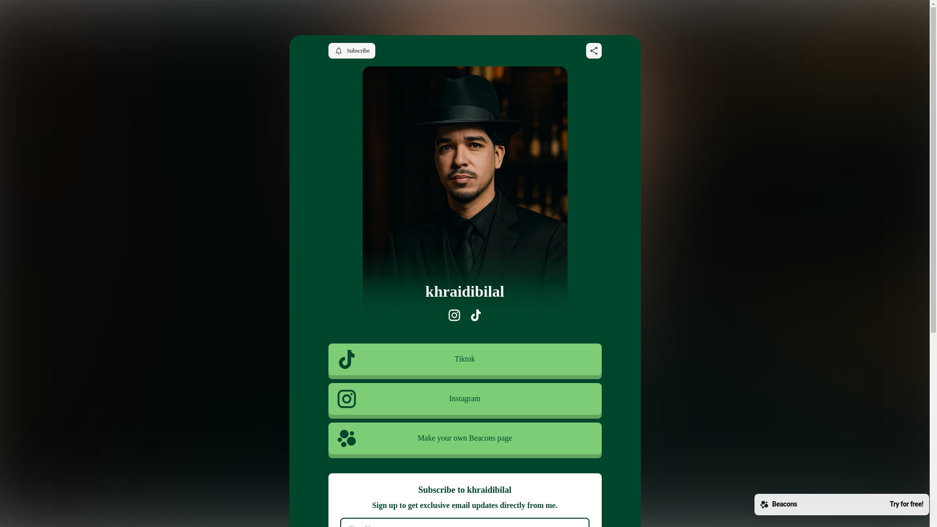 website screenshot of https://khraidibilal.com/