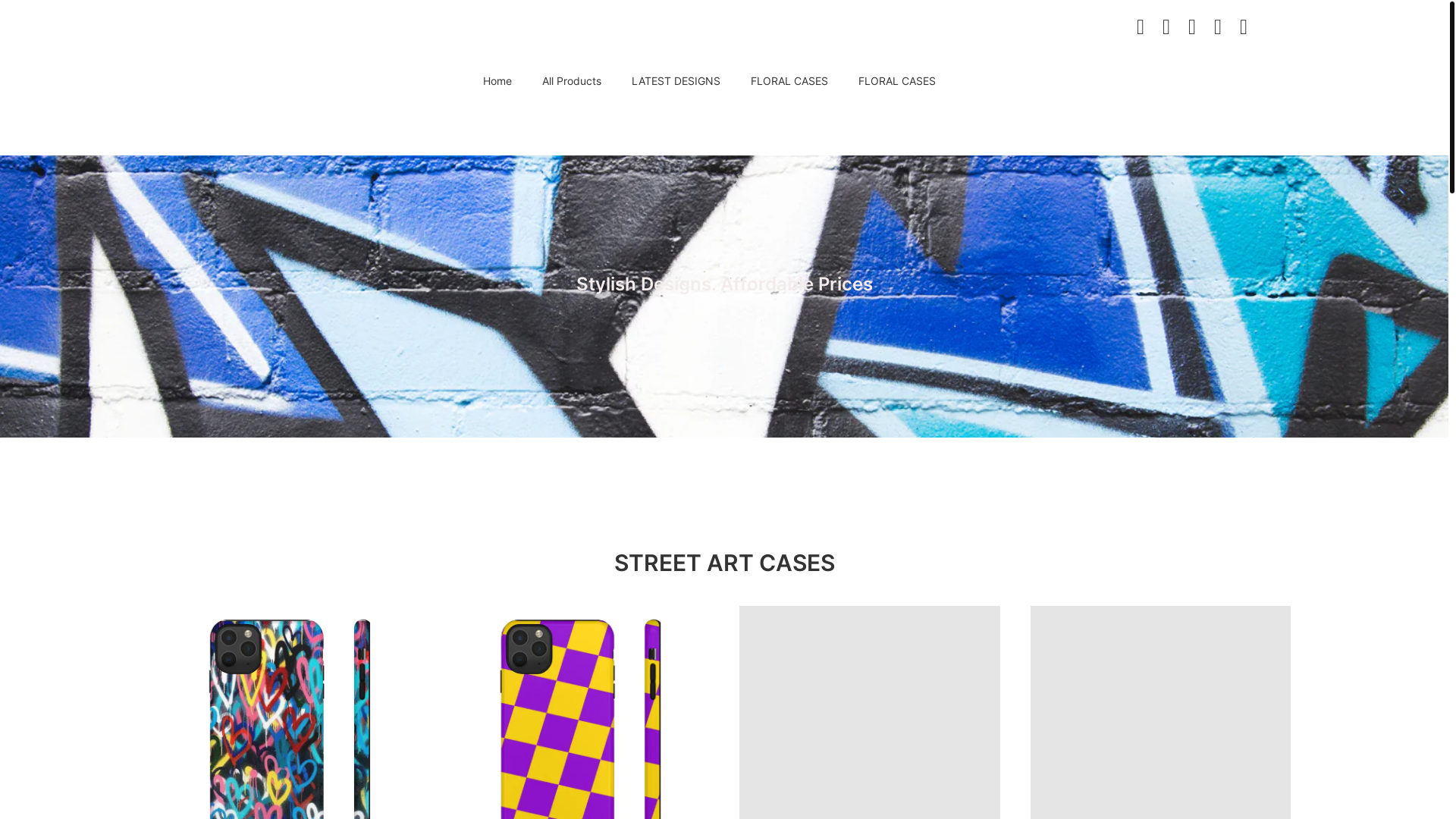 website screenshot of https://stonephonecase.com/