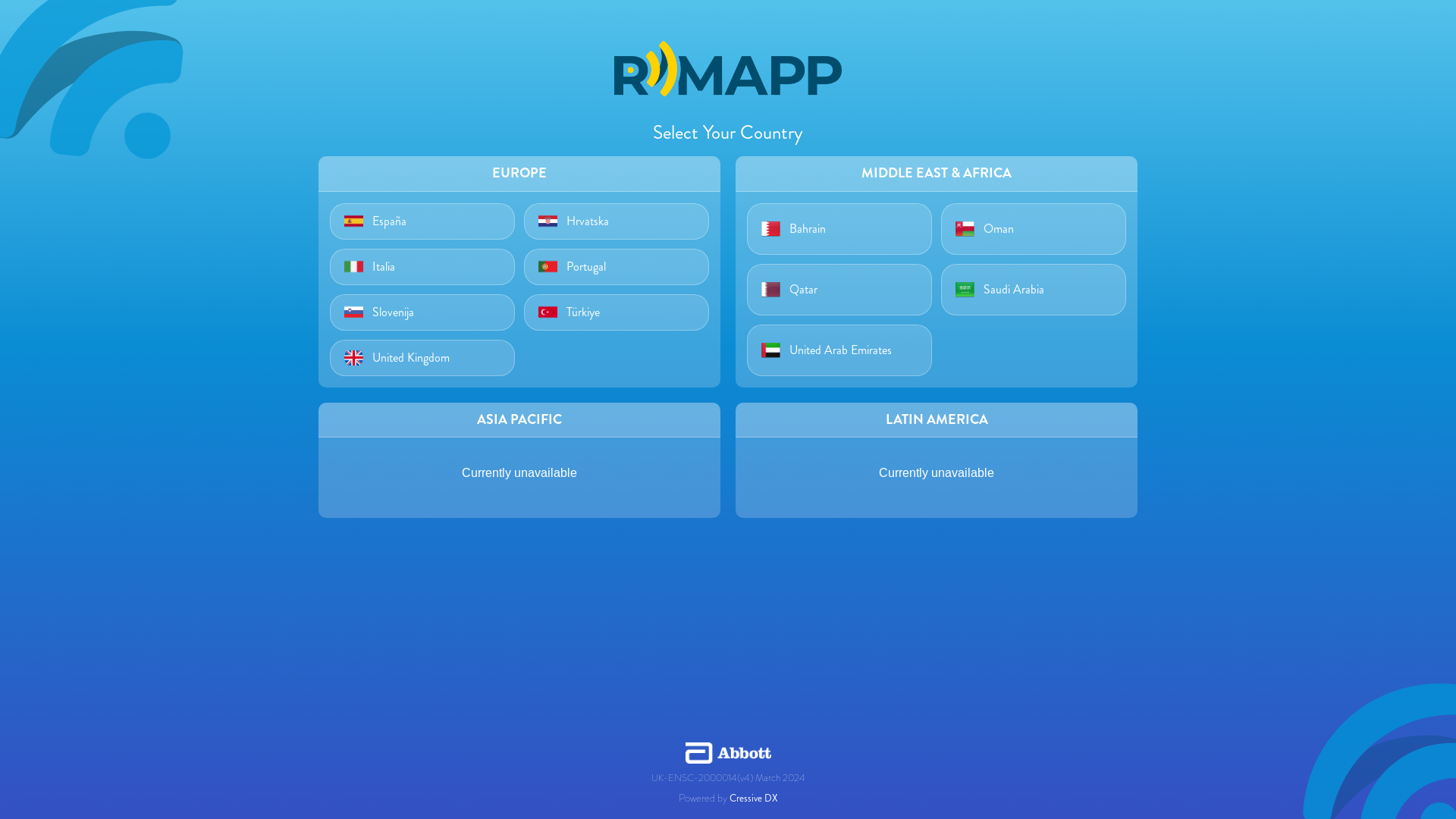website screenshot of https://rmapp-branded-cdx-qa.pages.dev/