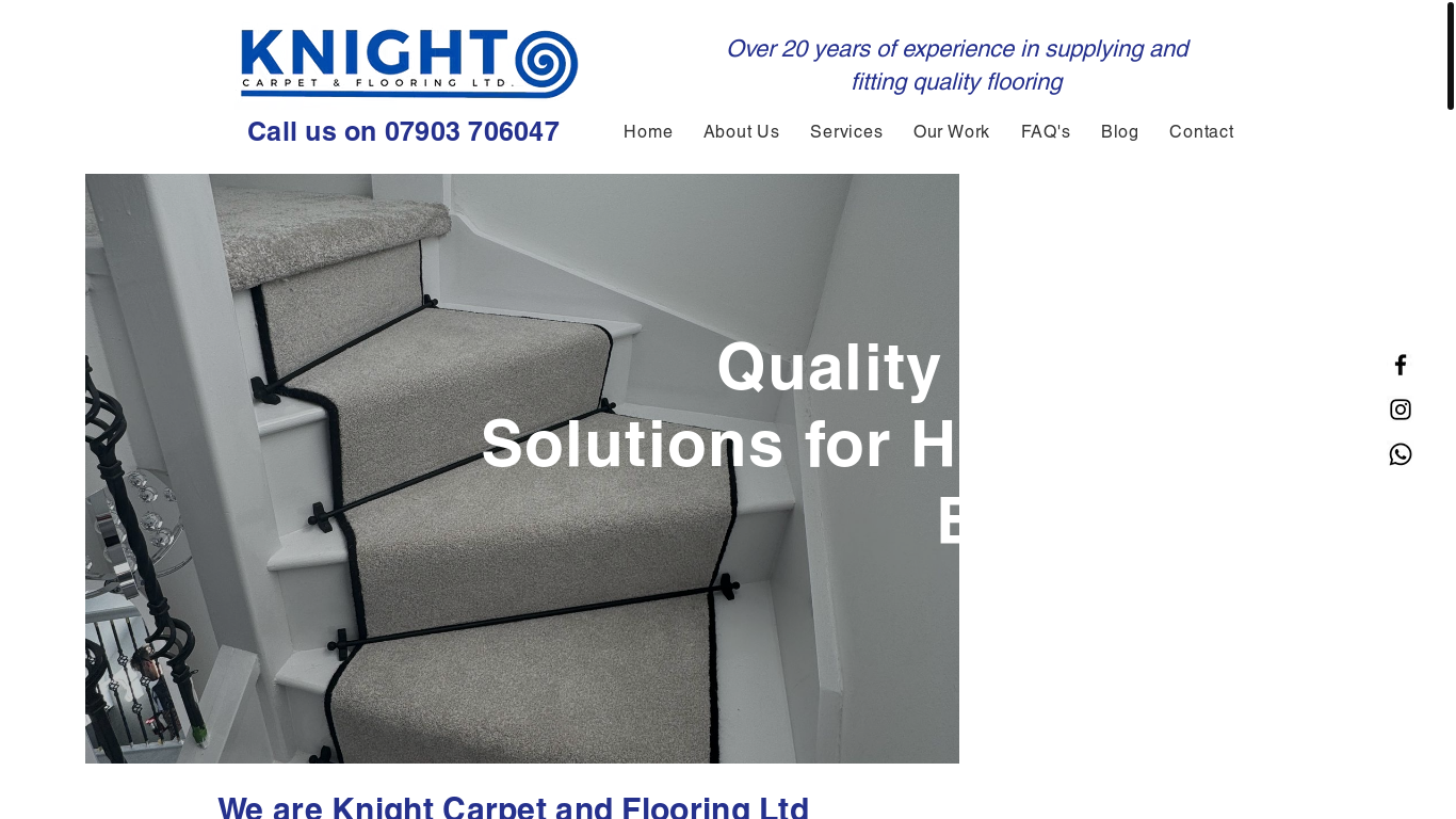 website screenshot of https://knightflooring.co.uk/