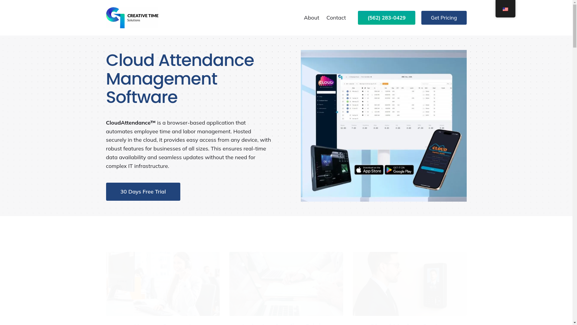 website screenshot of https://creativetimesolutions.com