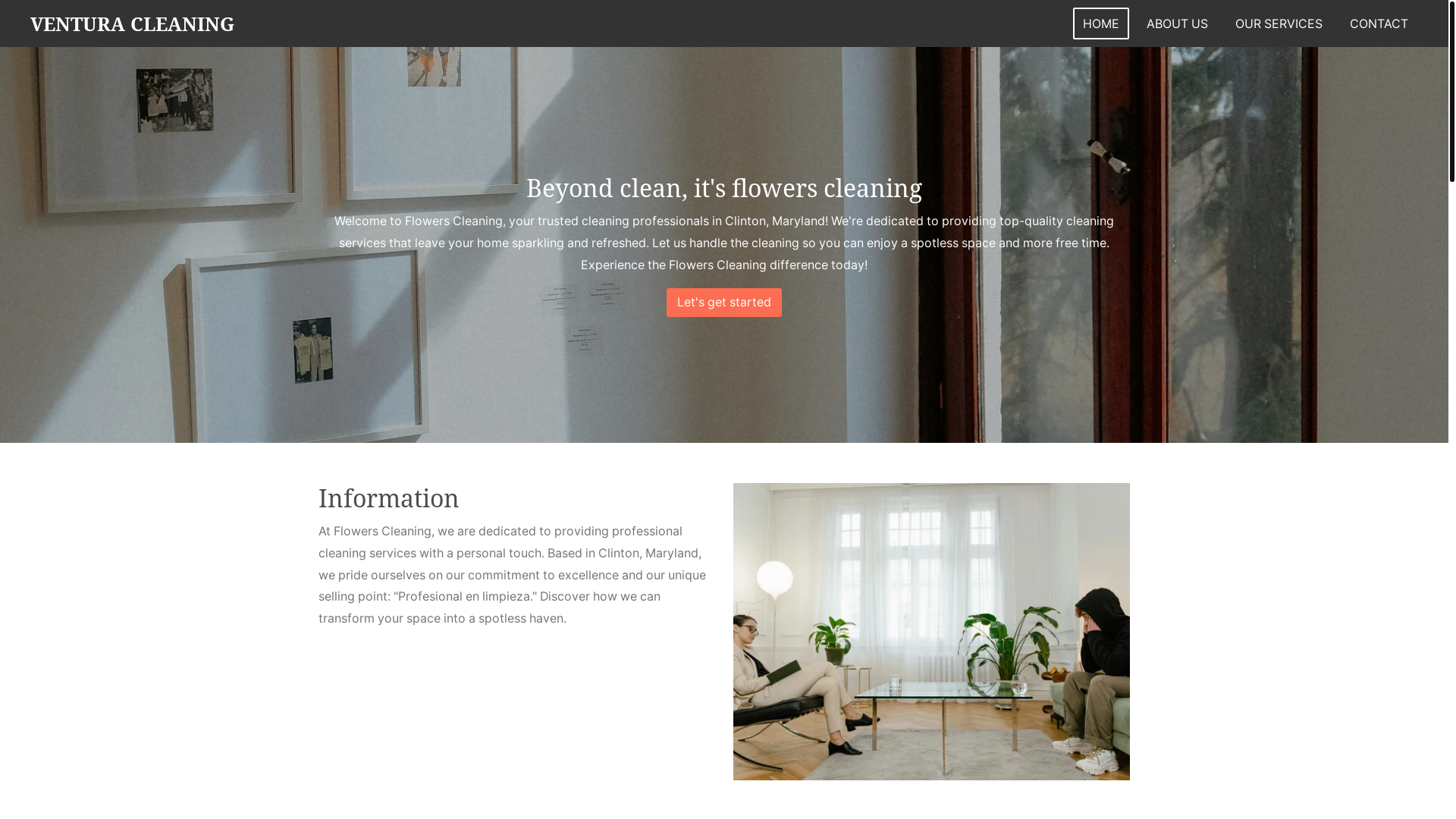 website screenshot of https://venturas-cleaning.com/