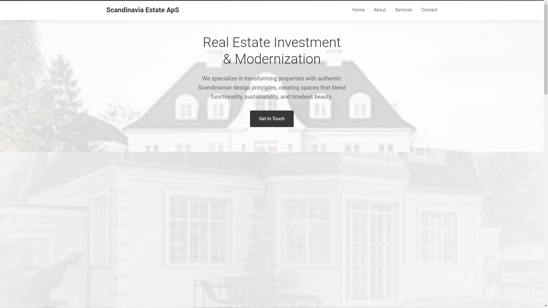 website screenshot of https://scandinaviaestate.dk/