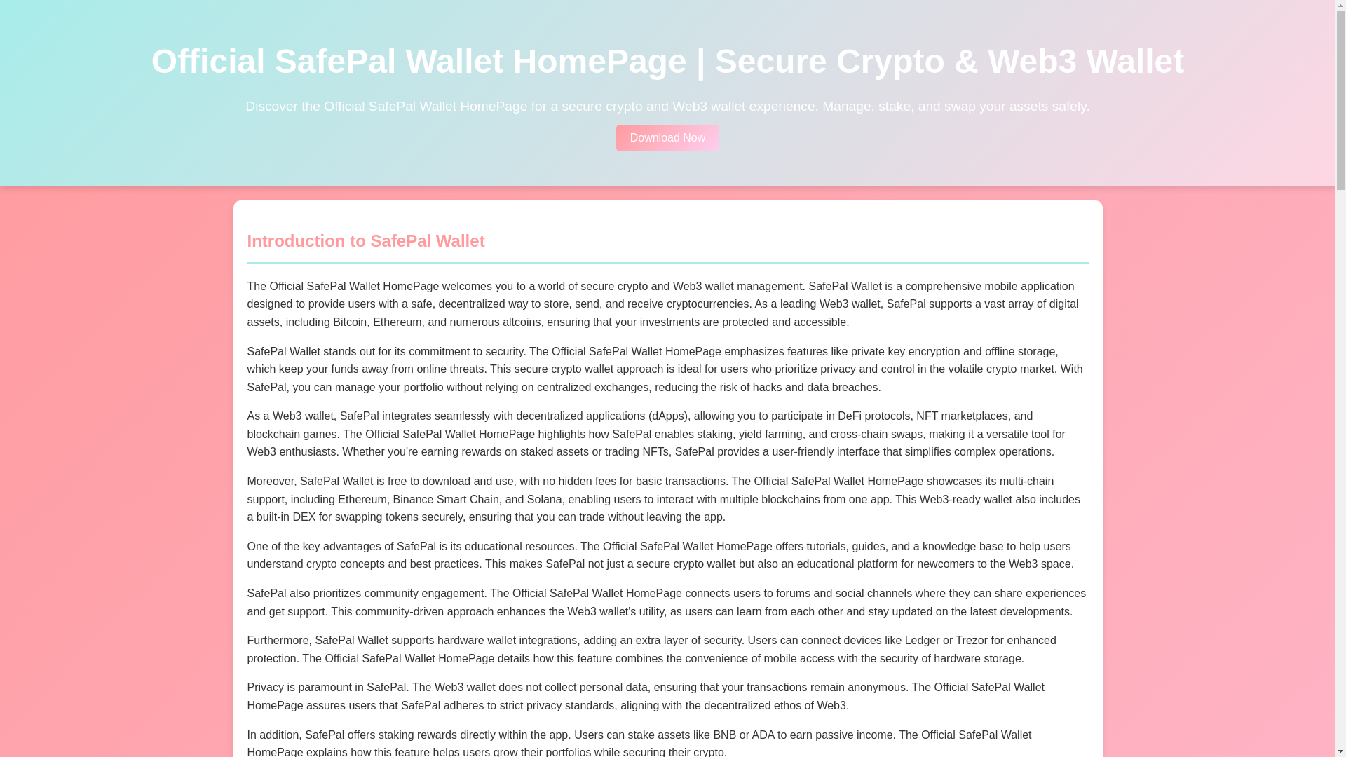 website screenshot of https://safepal-wallet---feq.pages.dev/