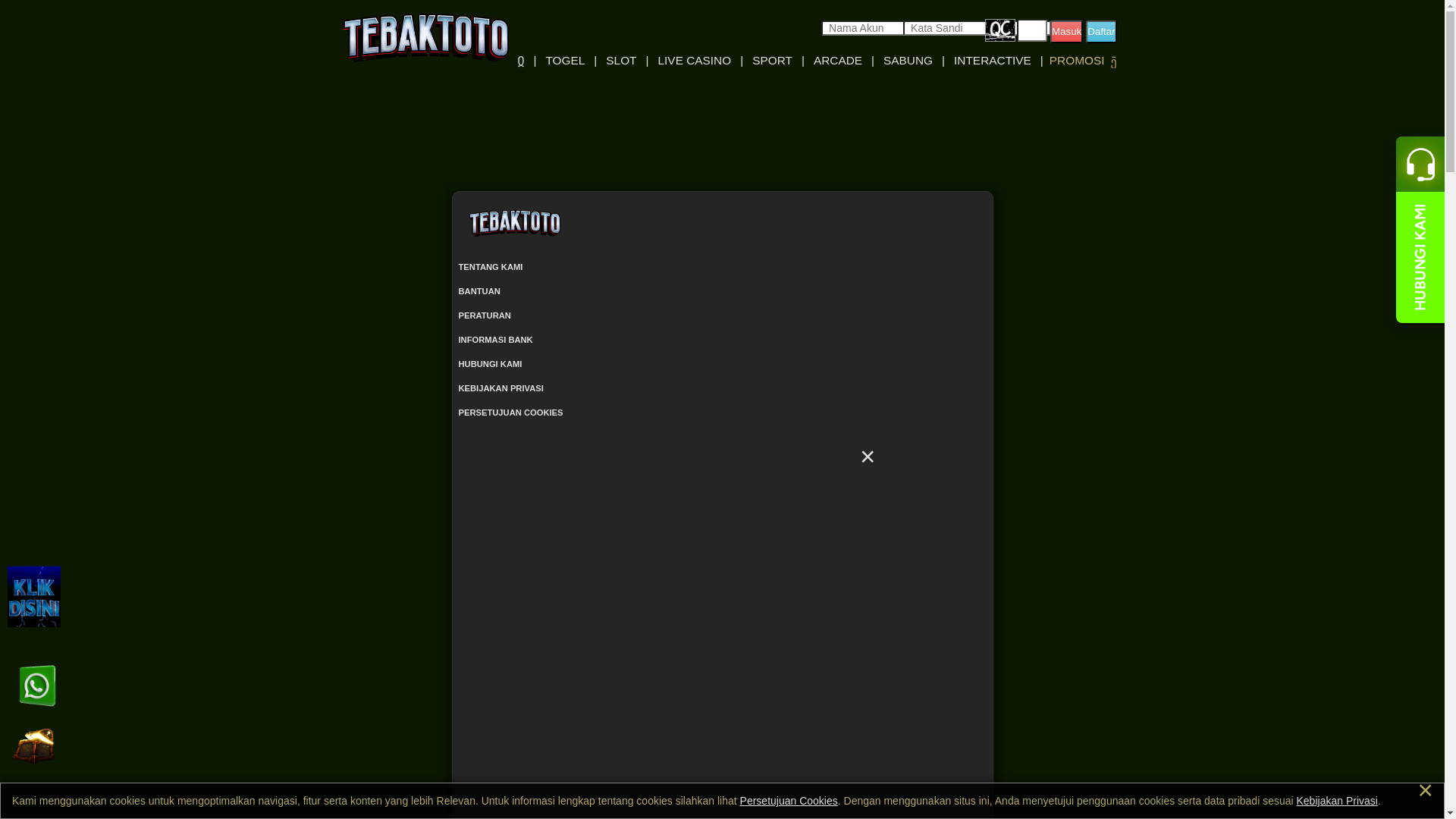 website screenshot of https://tebakkado.online/