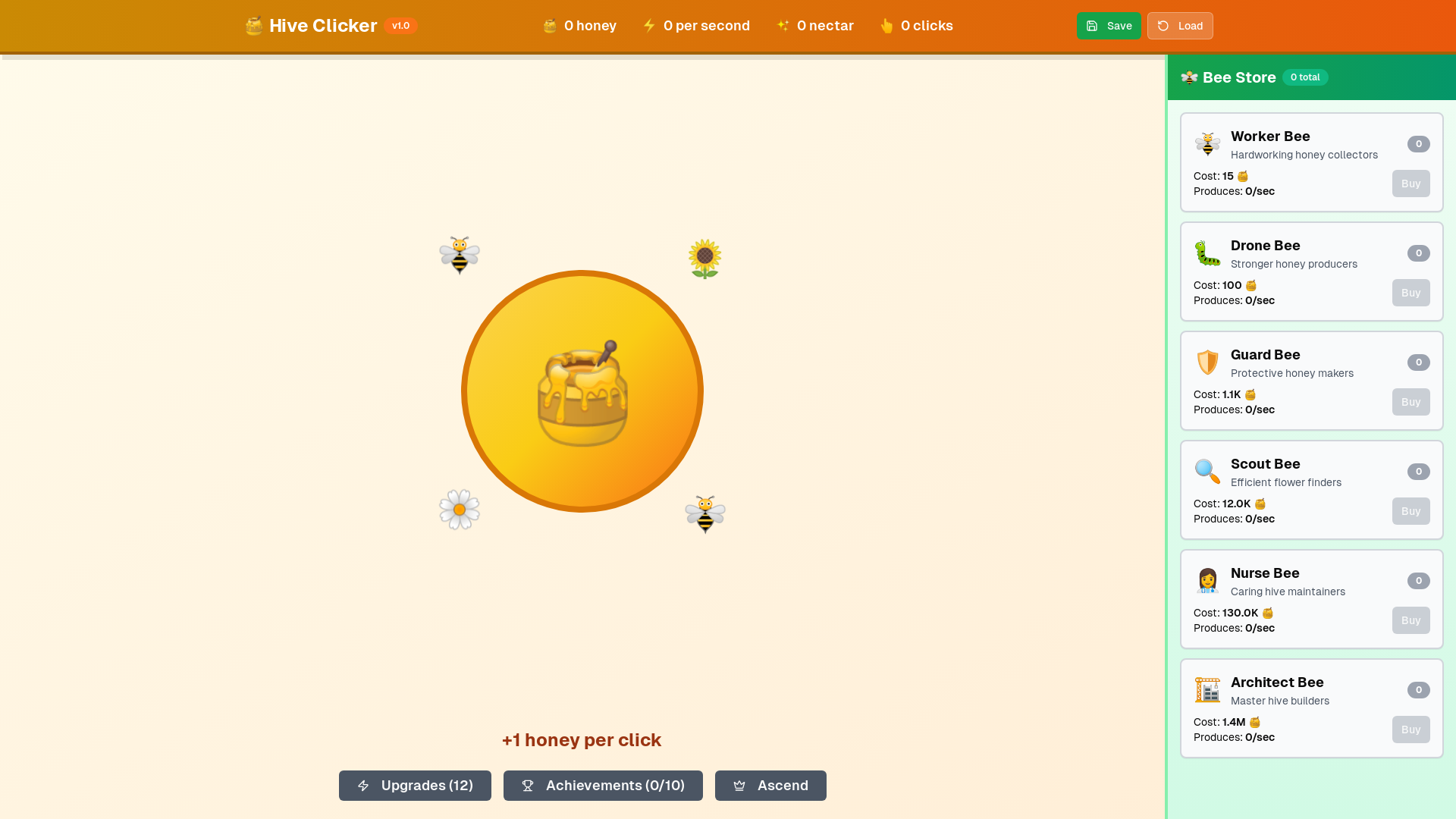 website screenshot of https://buzzbuzzclicker.mom/