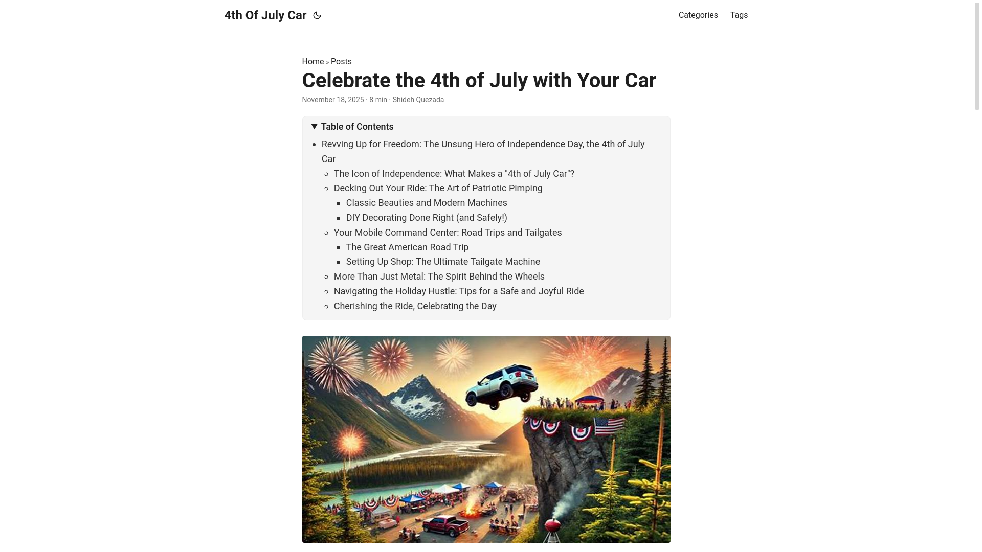 website screenshot of https://4thofjulycar5.pages.dev/