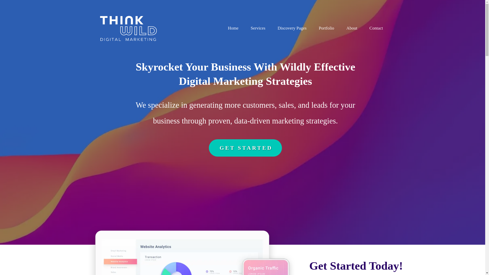 website screenshot of https://thinkwildai.com/