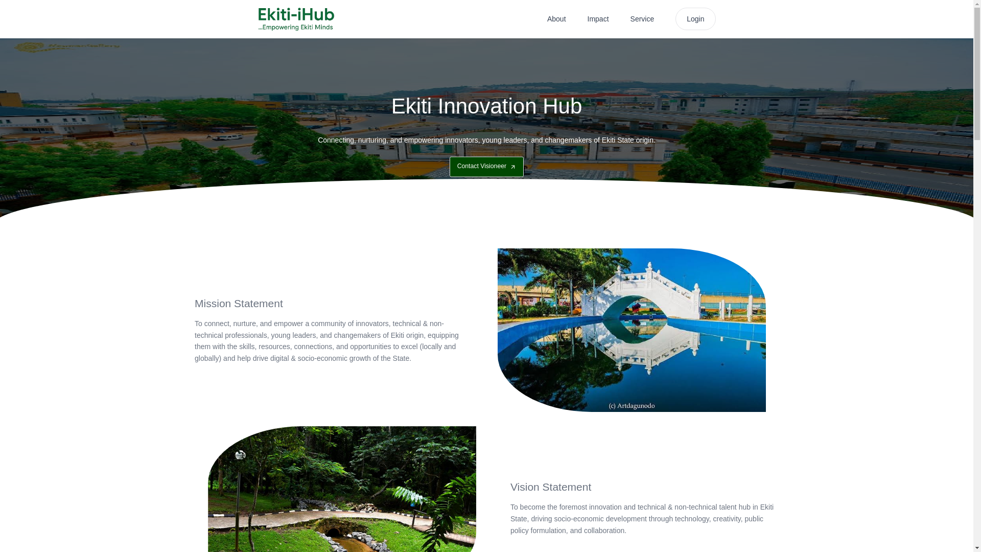 website screenshot of https://ekitiinnovationhub.com.ng/