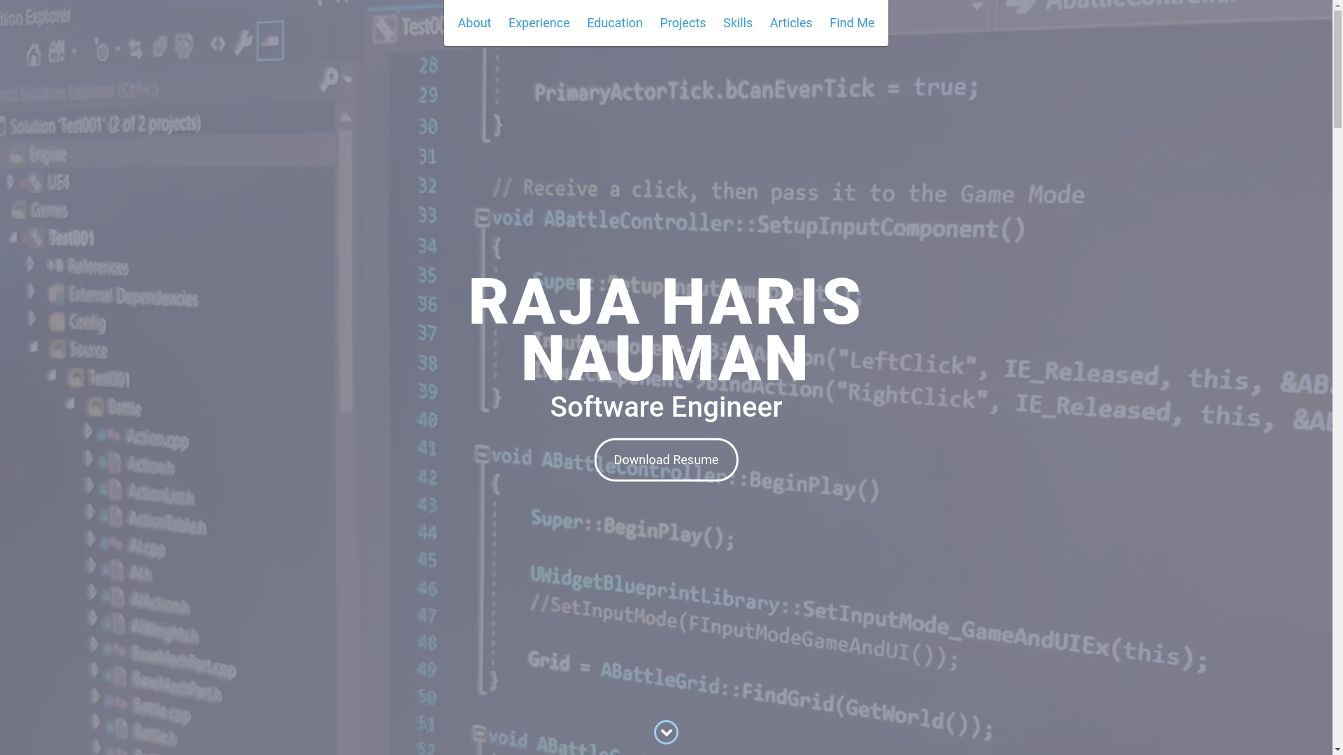 website screenshot of https://rajaharisnauman.pages.dev/