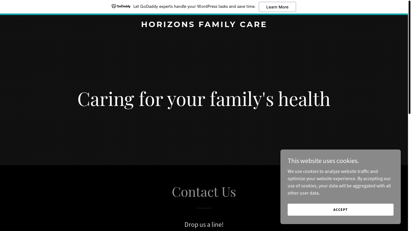 website screenshot of https://horizonsfamilycare.com/