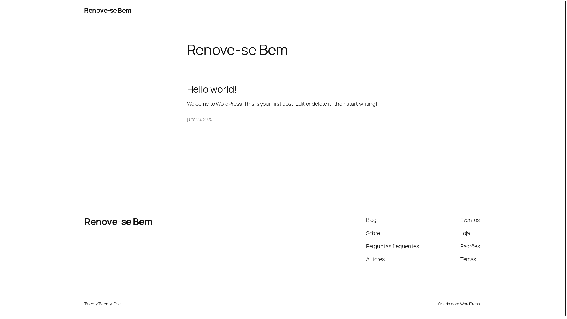 website screenshot of https://renovesebem.com.br/