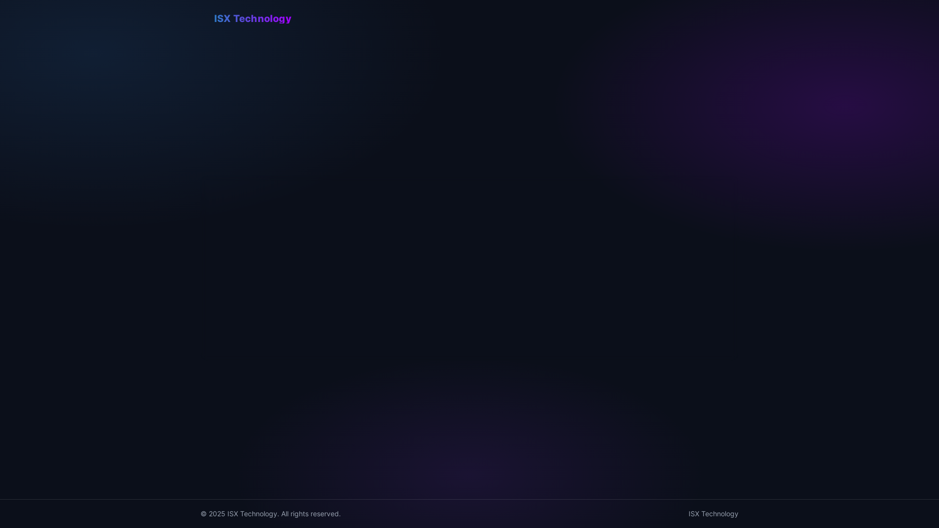 website screenshot of https://isxtechnology.com/