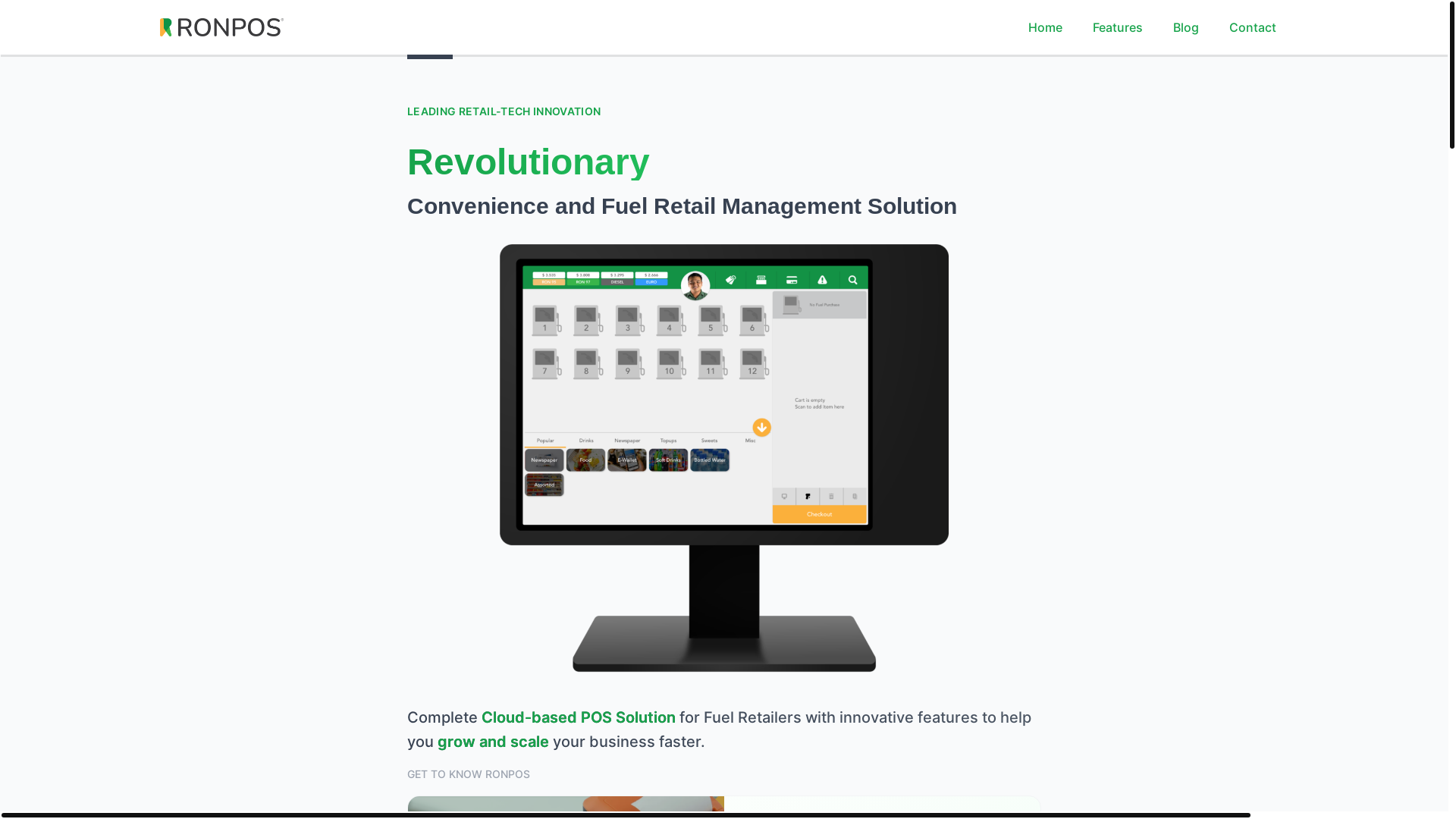 website screenshot of https://ronpos-site.pages.dev/